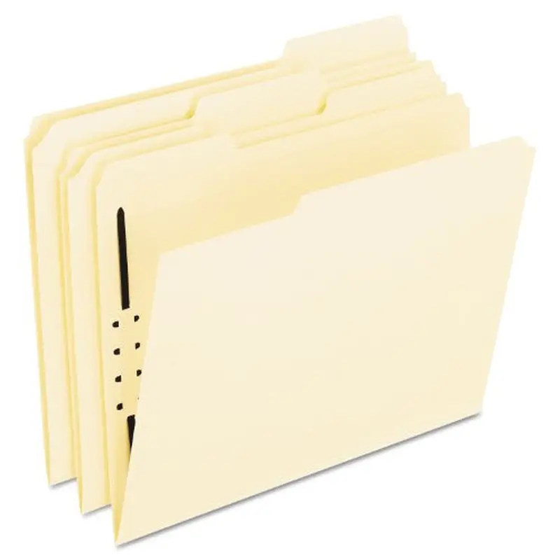 FOLDER MANILA 1/3 LETTER 1 FASTENER BOX/50