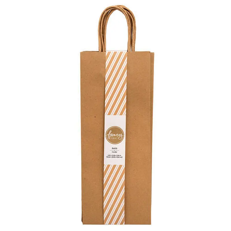 GIFT BAGS WINE KRAFT 6PCS