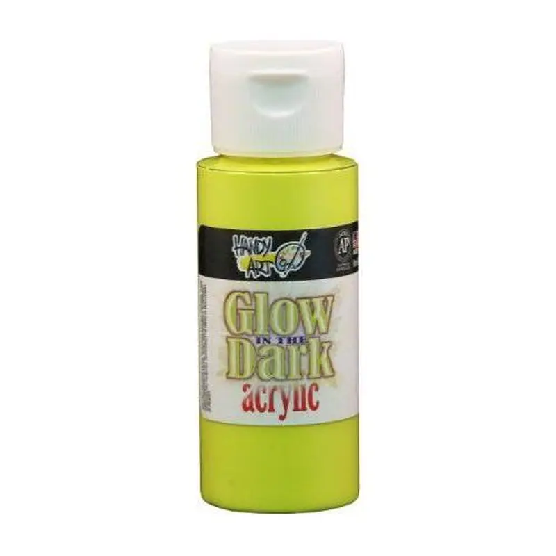 GLOW IN THE DARK ACRYLIC YELLOW 2OZ