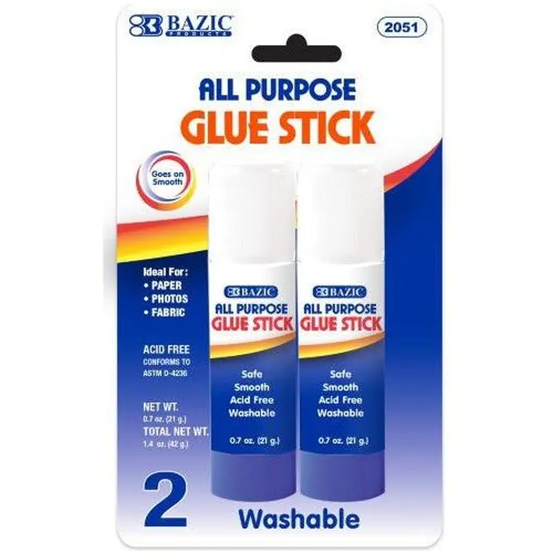 GLUE STICK LARGE 21G 0.7ONZ PQT.2