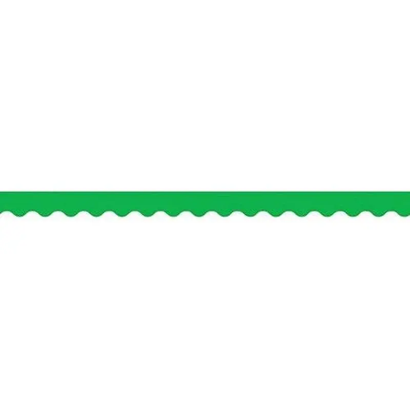 GREEN SCALLOPED BORDER