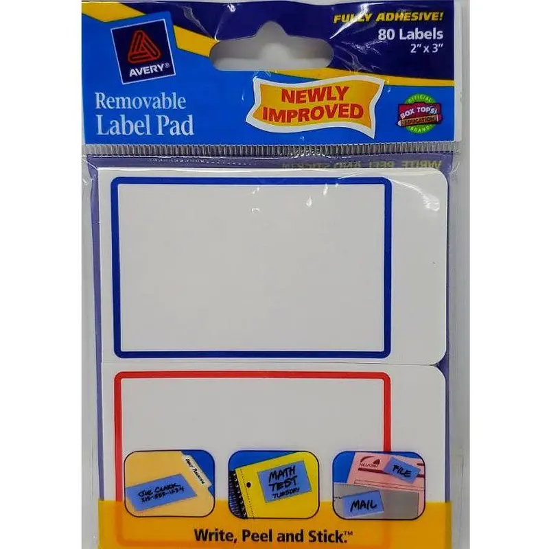 LABEL PAD WHITE 2 X 3 (PQ.80)