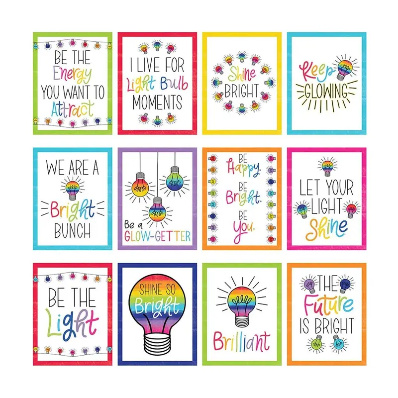 Light Bulb Moments Mini Posters Set 12 pcs