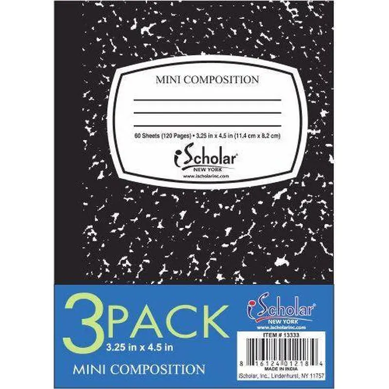 MINI MARBLE COMPOSITION BOOK 3 X 4 PQ.3