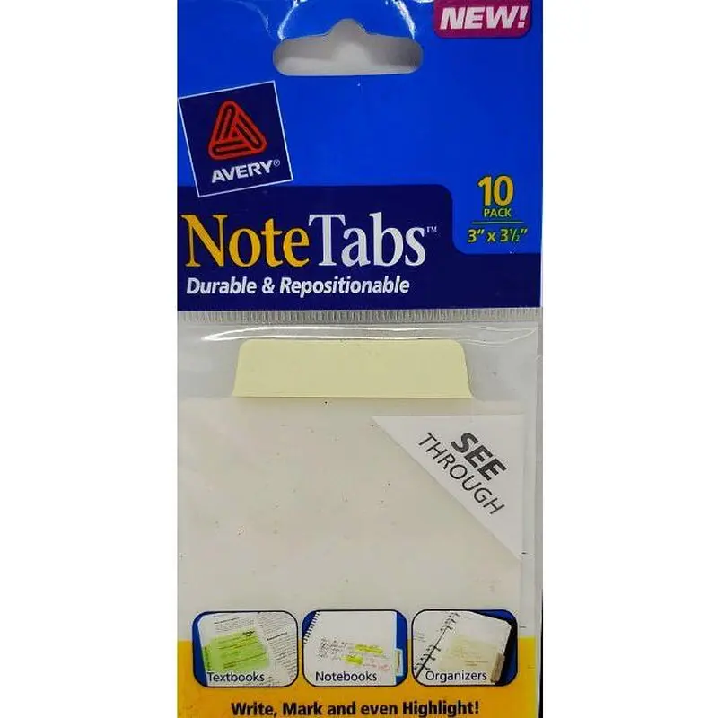 NOTE TABS SQUARE YELLOW 3 X 3-1/2" (PQ.10)