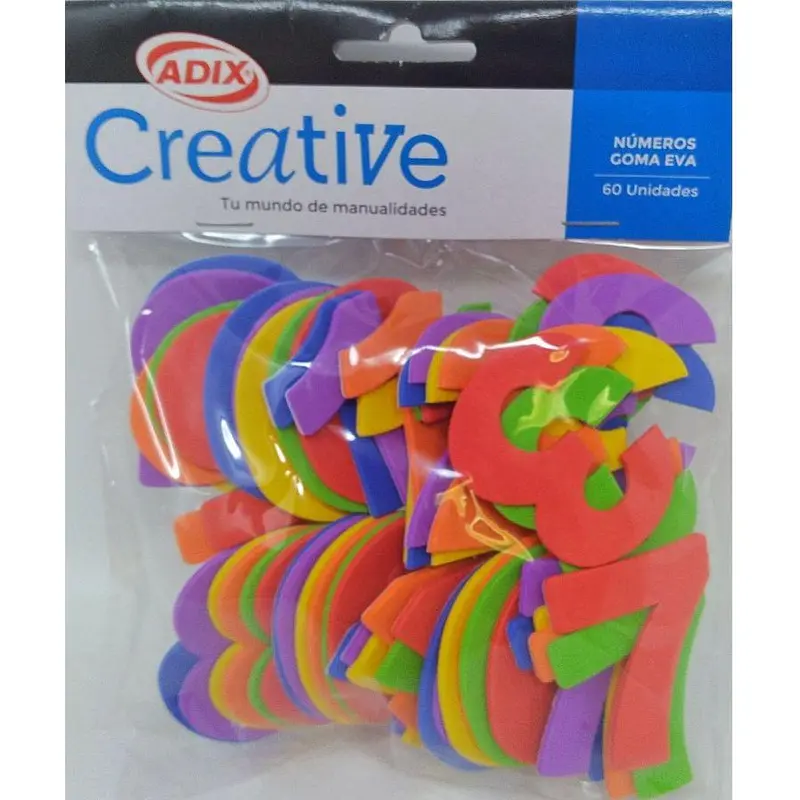 NUMEROS FOAMY SURTIDOS 60PCS
