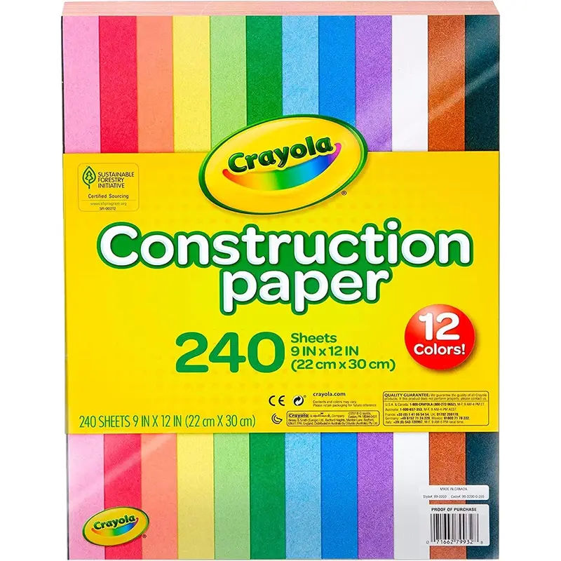 PAPEL CONSTRUCCION SURTIDO 240 HOJAS