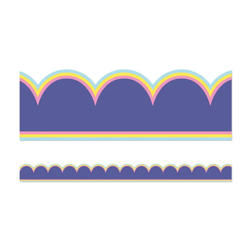 POP OF PURPLE SCALLOPED BULLETIN BOARD BORDERS