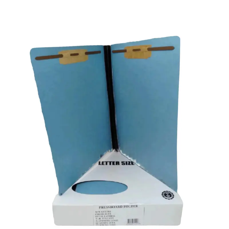 PRESSBOARD FOLDER LATERAL 2 FASTENER BLUE LETTER