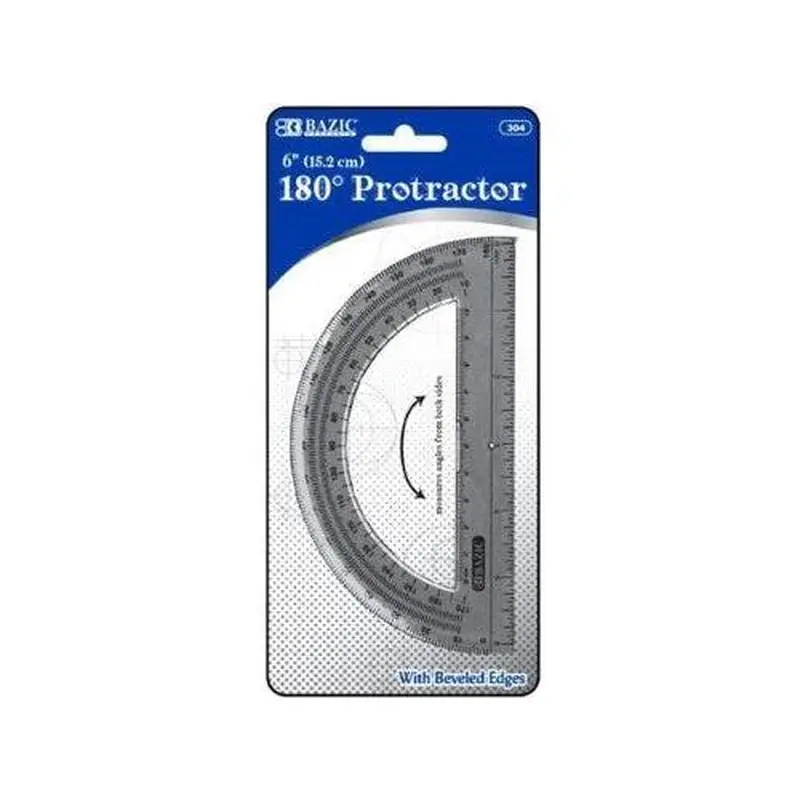 PROTRACTOR 6" CLEAR