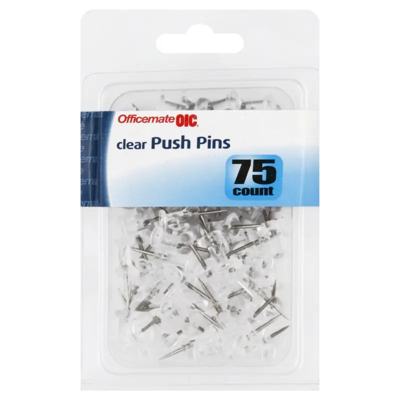 PUSH PINS CLEAR