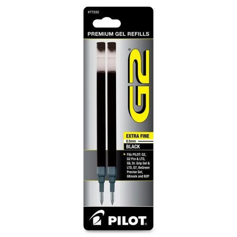 REFILL GEL INK G2 EXTRA FINE BLACK PQ.2