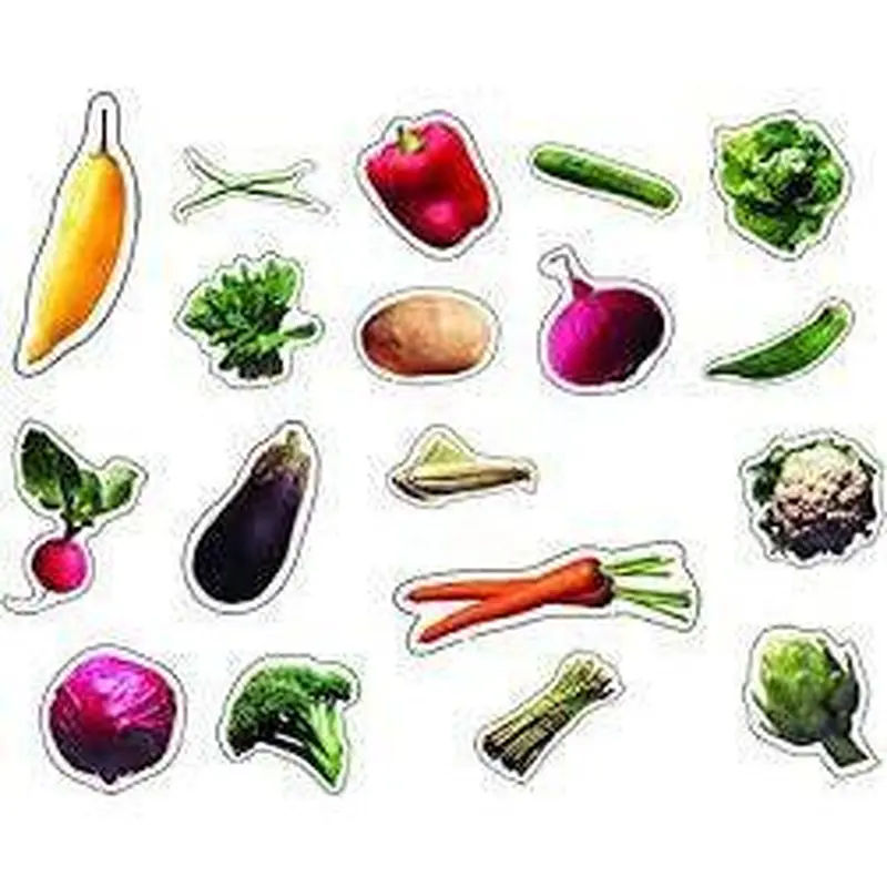 SHAPE STICKER VEGETABL PHOTOGRAPHIC 108 STICKERS