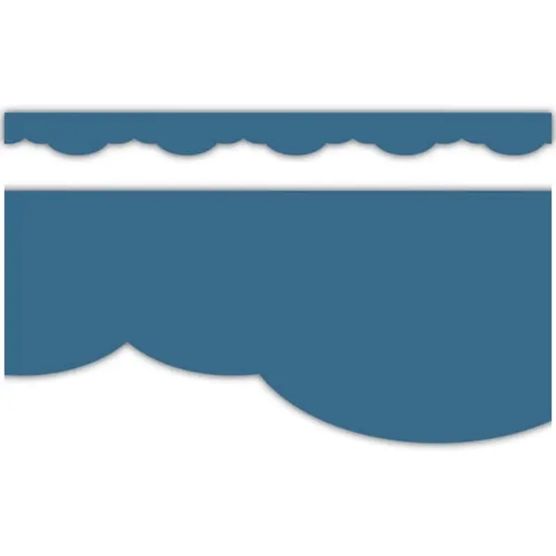 SLATE BLUE FANCY SCALLOPS BORDER TRIM