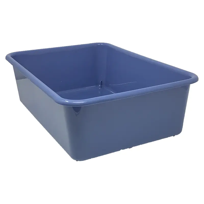 SLATE BLUE LARGE PLASTIC STORAGE BIN
