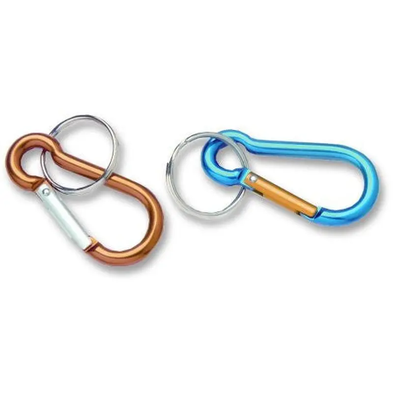 SMALL CARIBINER KEY RING ASST