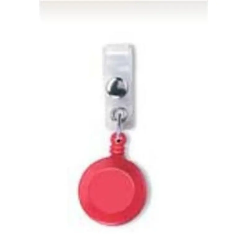 STANDARD ID BADGE REEL ROUND BELT CLIP STRAP RED