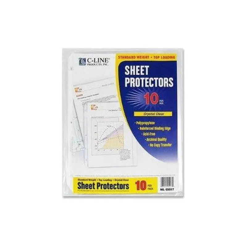 STANDARD WEIGHT POLY SHEET PROTECTORS CLEAR PQ.10