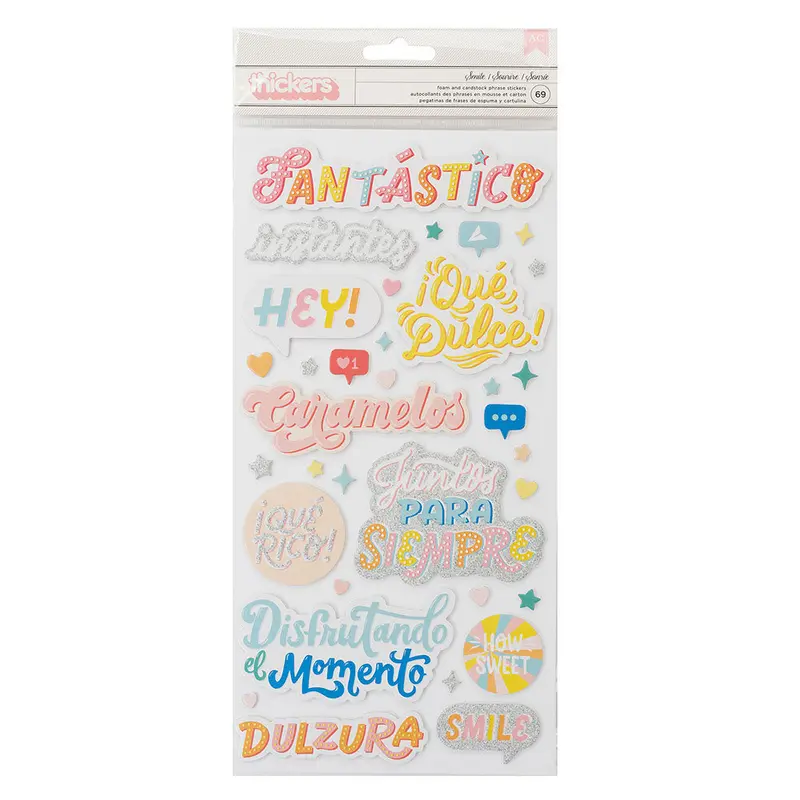 STHICKER FANTASTICO PHRASE MATTE GOLD FOIL 69PCS