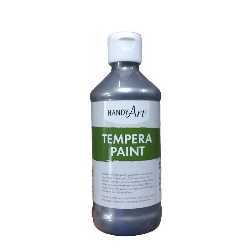 TEMPERA PAINT SILVER METALLIC 8 OZ