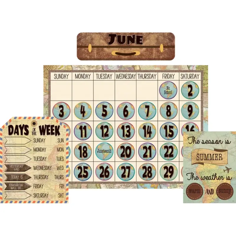 TRAVEL THE MAP CALENDAR BULLETIN BOARD