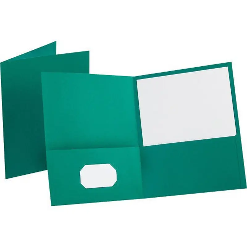 TWIN-POCKET PORTFOLIO PAPER TEAL BOX/25