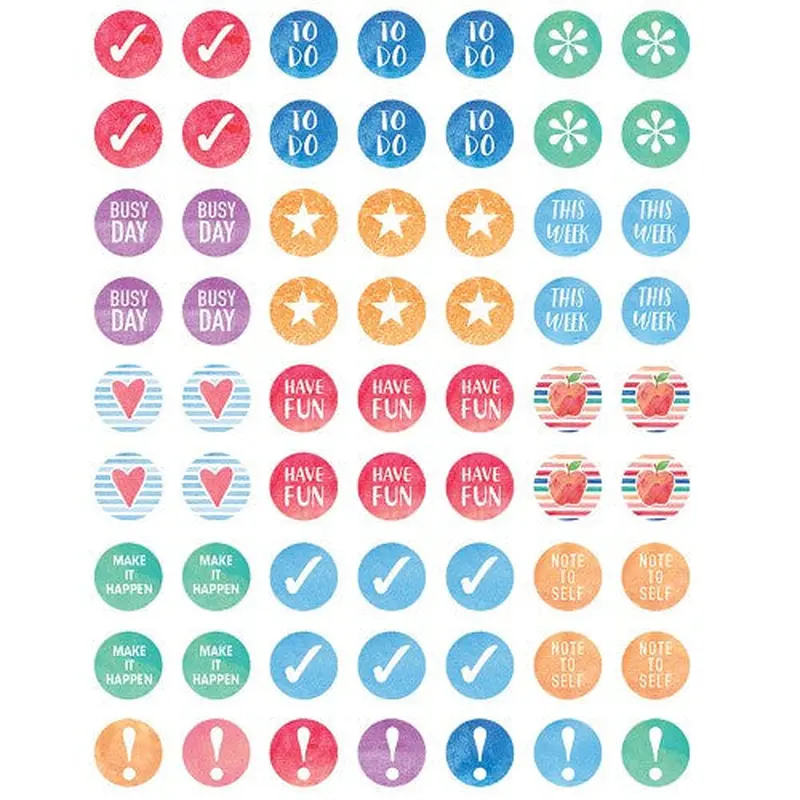 WATERCOLOR PLANNER MINI STICKERS 378 STICKERS 19 D