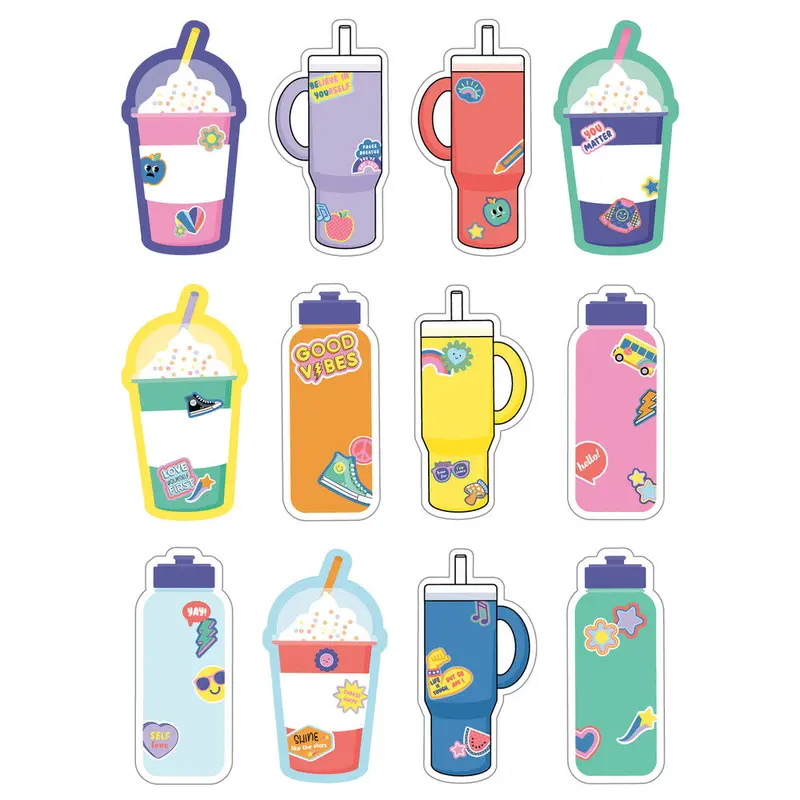 WE STICK TOGETHER CUPS & WATER BOTTLES CUTOUTS