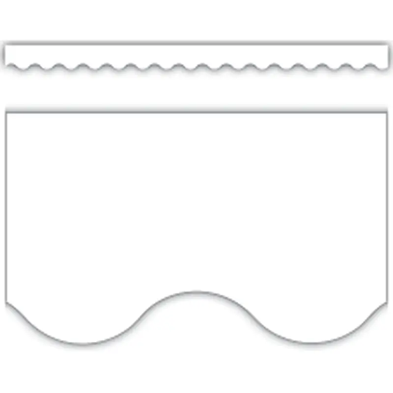 WHITE SCALLOPED BORDER