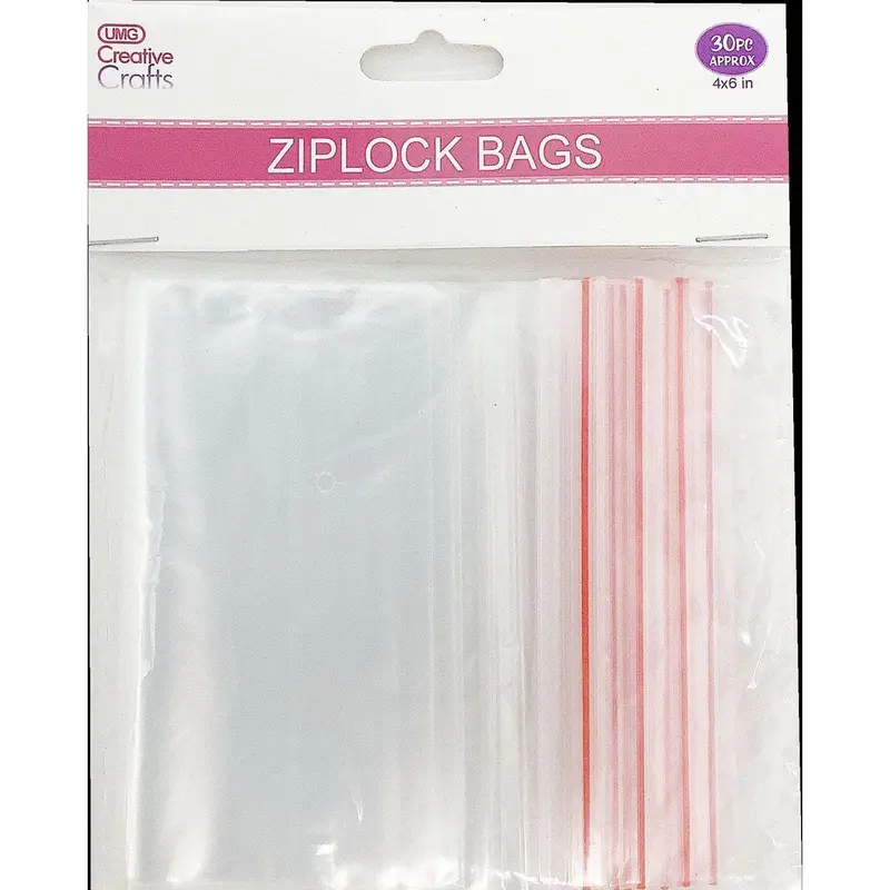 ZIP LOCK POLYBAGS 4"X6" 30PCS/PK