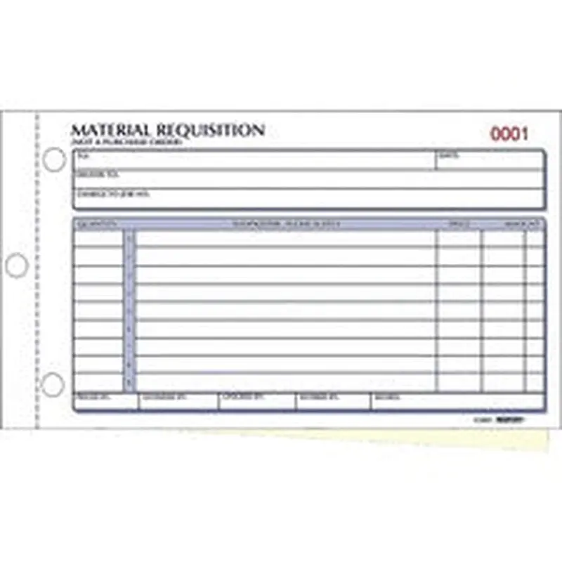 Rediform Material Requisition Purchasing Forms