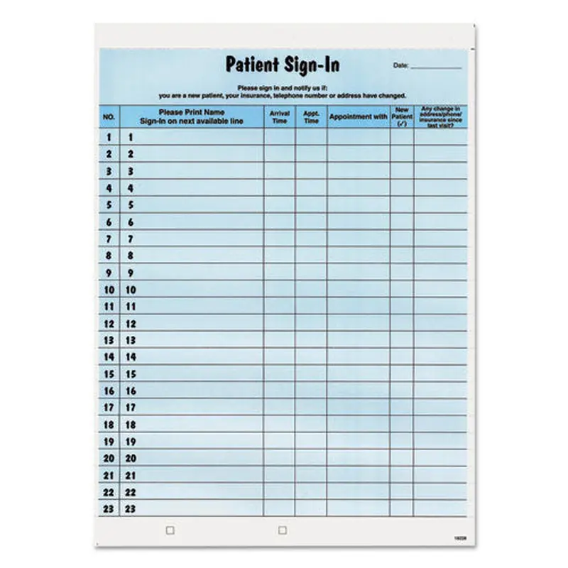 FORM,PATIENT SIGN-IN,BE