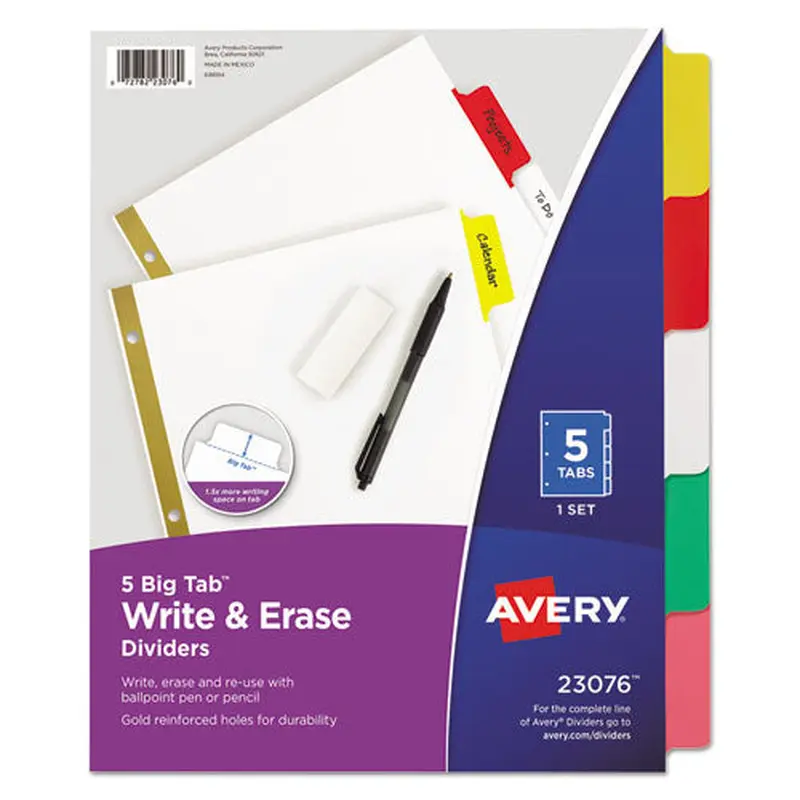 INDEX,BNDR,LTR,5 TAB,CLRD