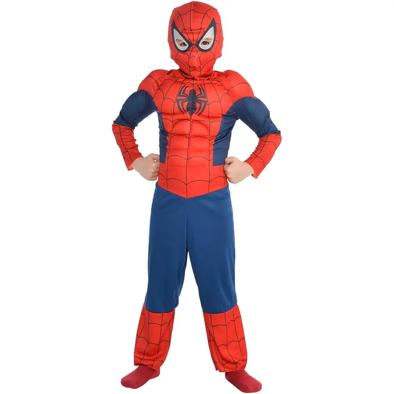 Amscan Spider-Man Muscle Costume, Child Small 4-6 (843543)
