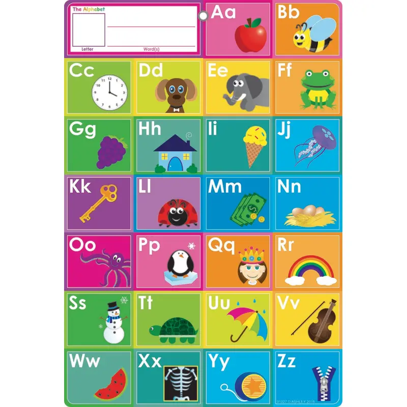 Ashley ABC/ Fill In Smart Poly Chart 13" x 19" (ASH91027)