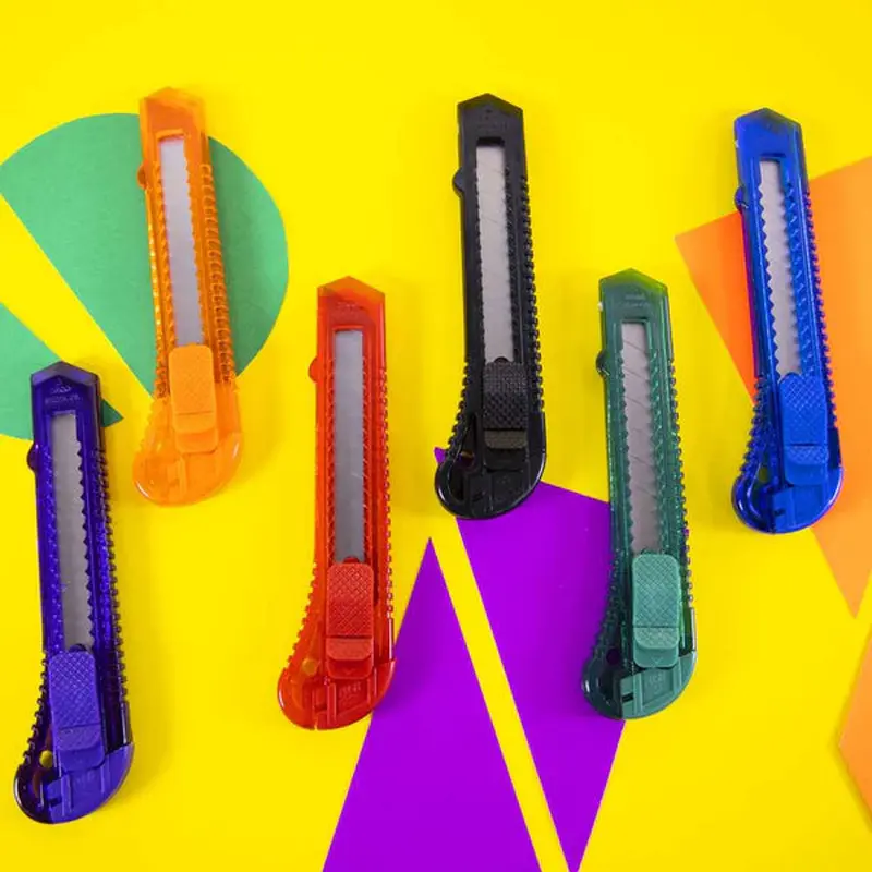 Bazic Snap-Off Cutter Utility Knife 2 Pack, 6 Assorted Colors (BAZ 149)