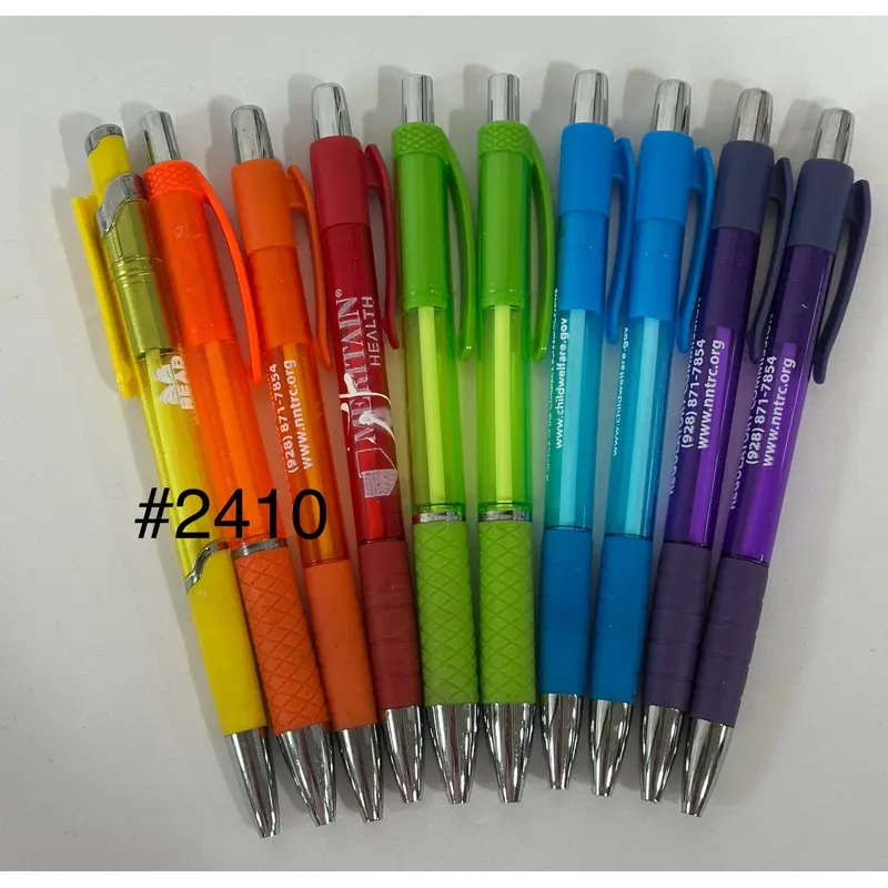 Bulk Lot of 100 Misprinted Retractable Ballpoint Pens (Lot #2410)