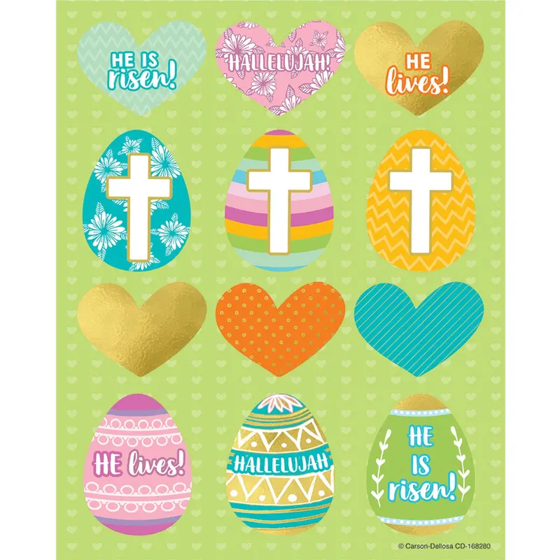 Carson Dellosa He Is Risen Variety Sticker Pack (CD 168280)