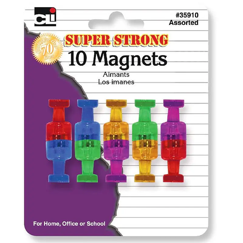 Charles Leonard Super Strong Magnets, 10 Pack (CHL 35910)