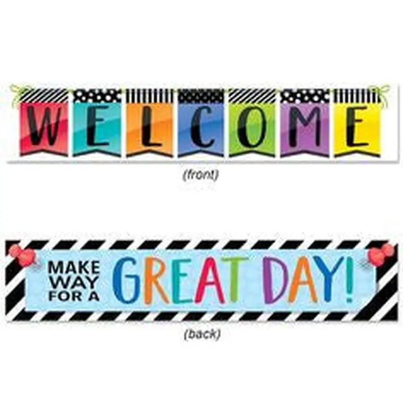 Creative Teaching Bold & Bright Welcome Banner (2-sided), 39" x 8" (CTP8149)