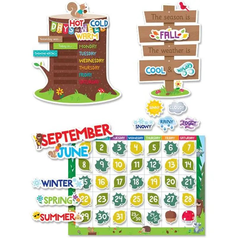 Creative Teaching Press Woodland Friends Calendar Bulletin Board Set (CTP8006)