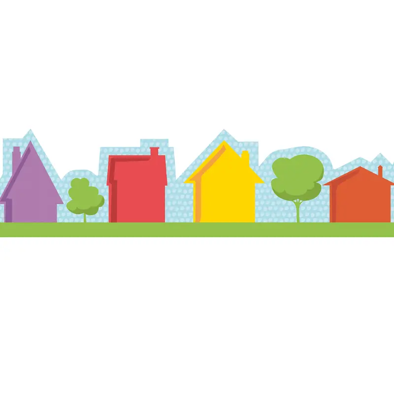 Eureka A Teachable Town Street Deco Trim Extra Wide (EU 846316)