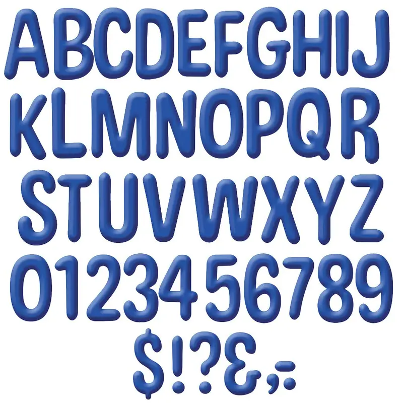 Eureka Color My World Solid Blue Deco Letters (EU 845305)