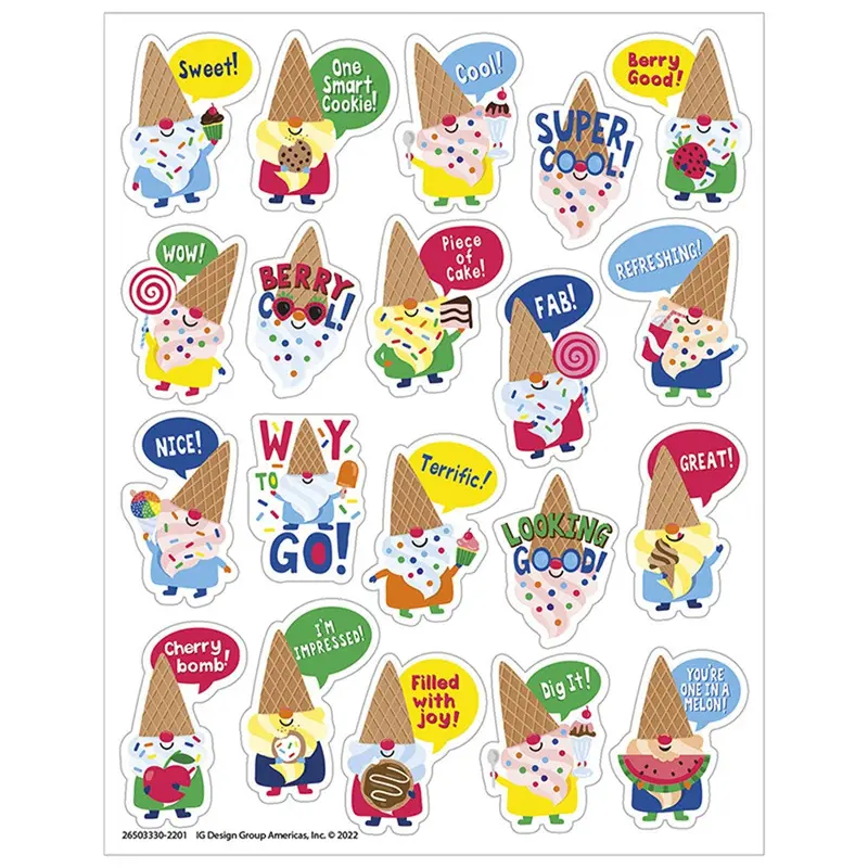 Eureka Dessert Gnomes Candy Scented Stickers (Pack of 80) (EU 650333)