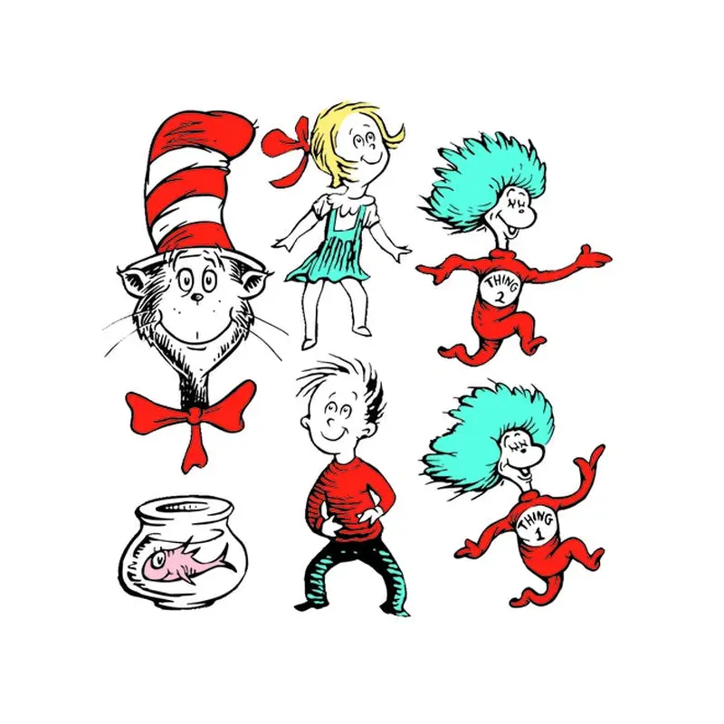 Eureka Large Dr. Seuss Characters 2-Sided Deco Kit (EU 840226)