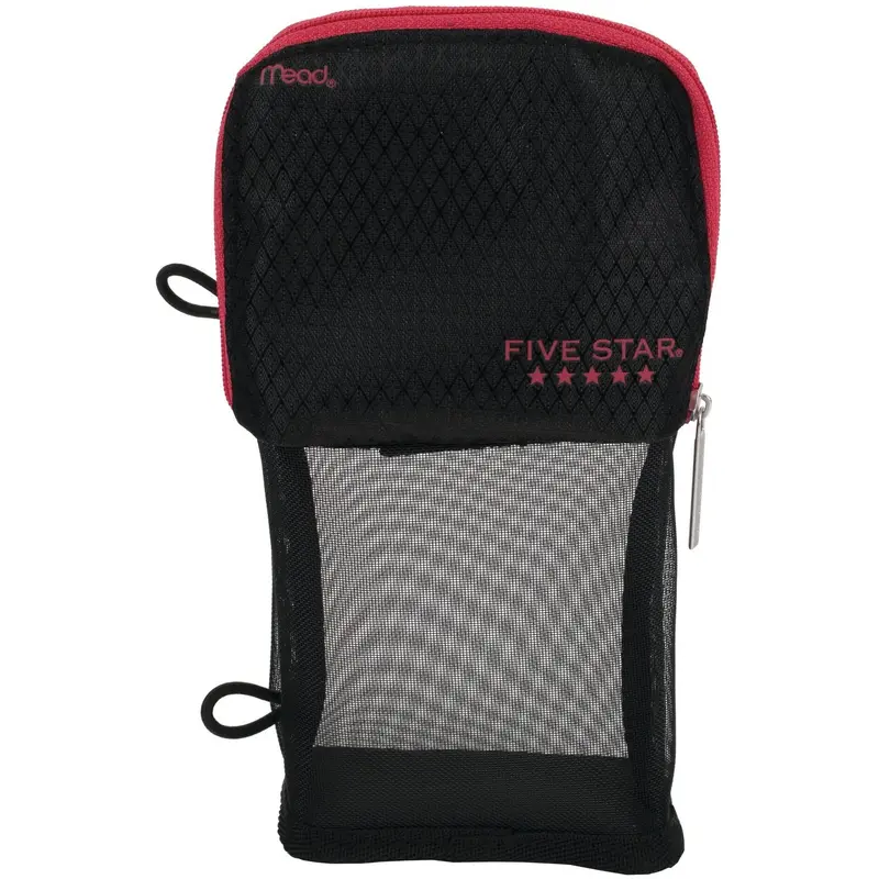 Five Star Stand N Store Pencil Pouch, Color Variants (50516)Black and Red