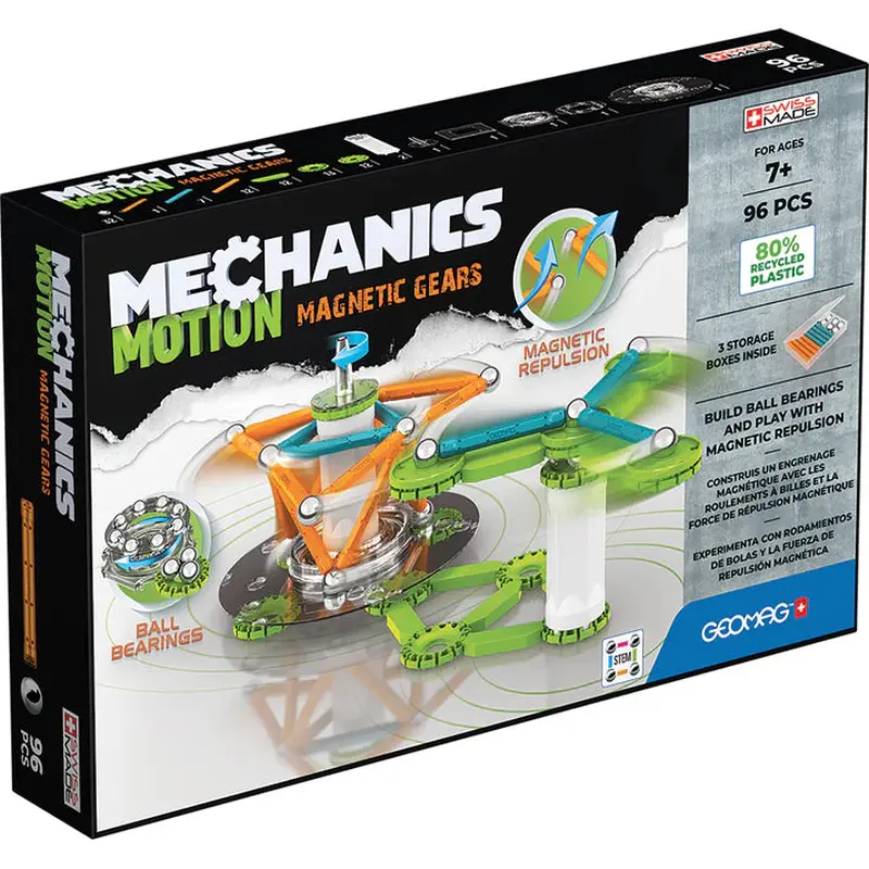 Geomag Mechanics Motion Magnetic Gears, 96 Pieces (GMW767)