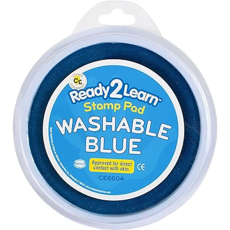 Learning Advantage Ready 2 Learn Jumbo Circular Washable Stamp Pads - Blue (CE 6604)