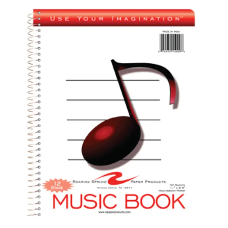 Music Notebook 11"x8.5" 12 Stave (RS 15009)