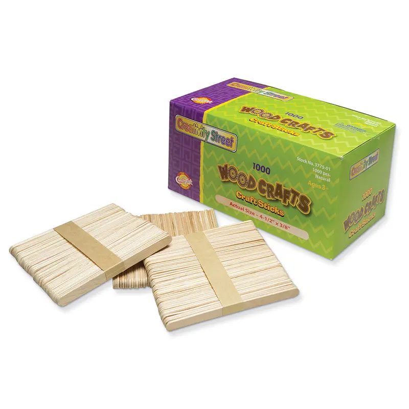 Pacon Creativity Street Regular Size Craft Sticks, 1000 Pack (PAC3775-01)